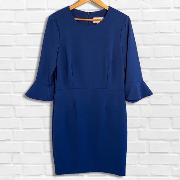 Donna Morgan | Bell Sleeve Crepe Sheath Dress | Perfect for fall! - Picture 1 of 6
